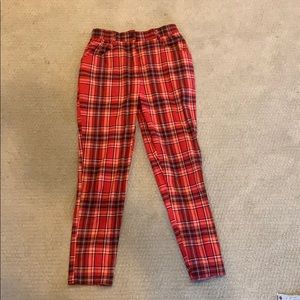 Plaid urban outfitters pants.
